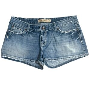 BKE Light Blue Stella Jean Shorts Low Rise Distressed Size 30 Waist